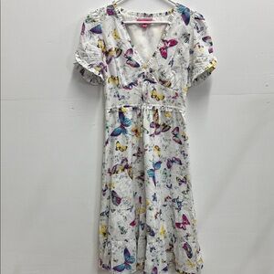 Betsey Johnson White and Purple Dress